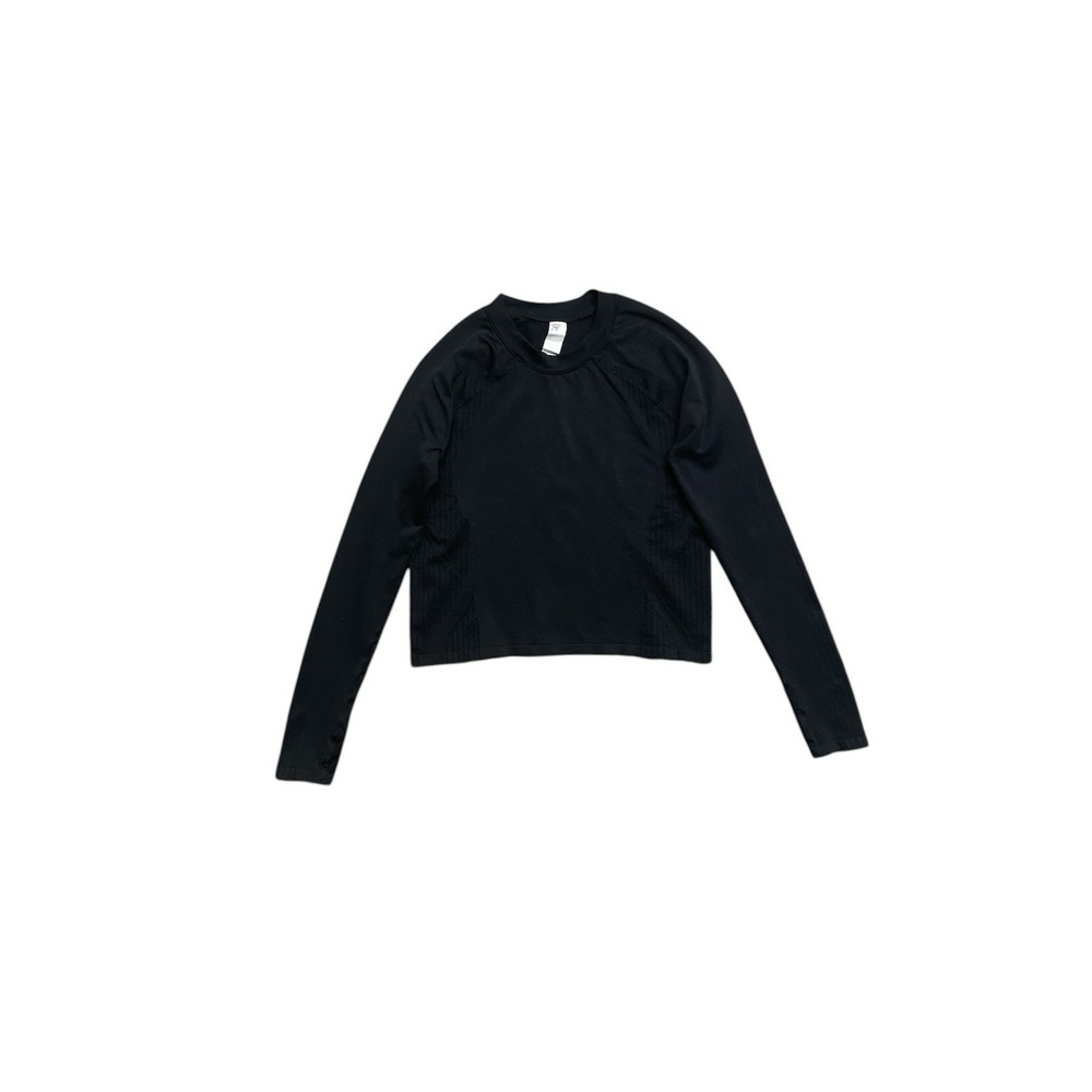 Fabletics Crop Long Sleeve Black Size XL